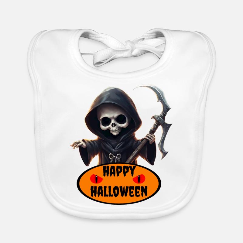Halloween kleiner Sensenmann Baby Bio-Lätzchen