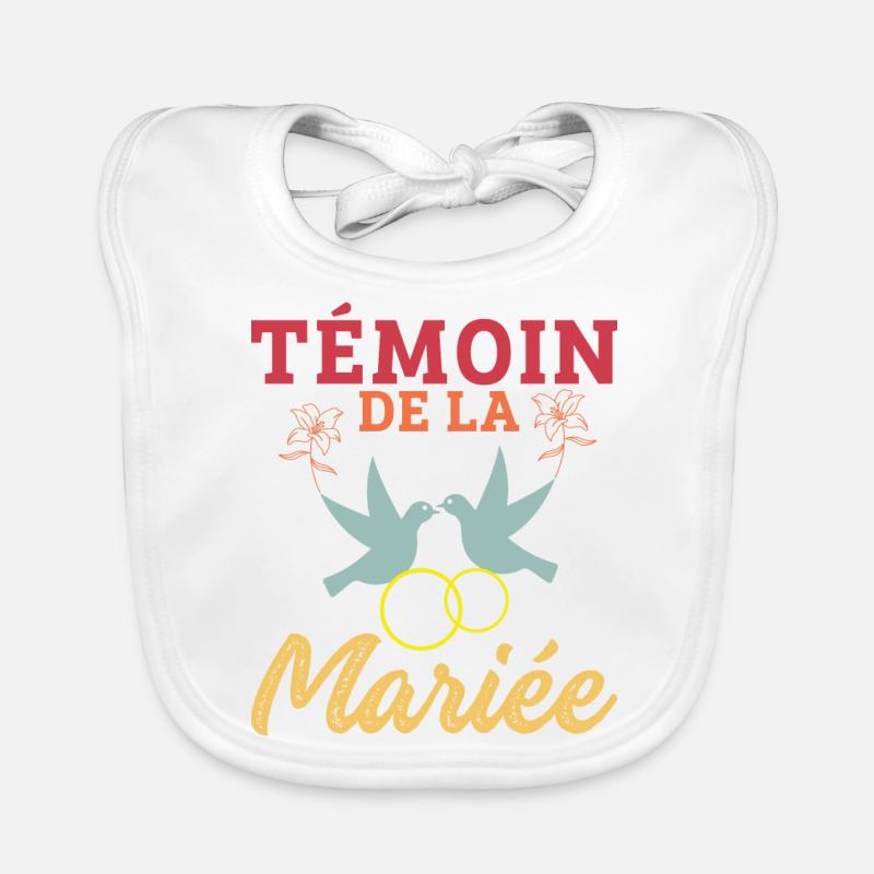 Témoin de la mariée Mariage copines evjf Equipe Bavoir bio Bébé