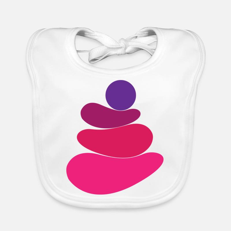 Rosafarbenes Stein-/Felsen-Logo Baby Bio-Lätzchen