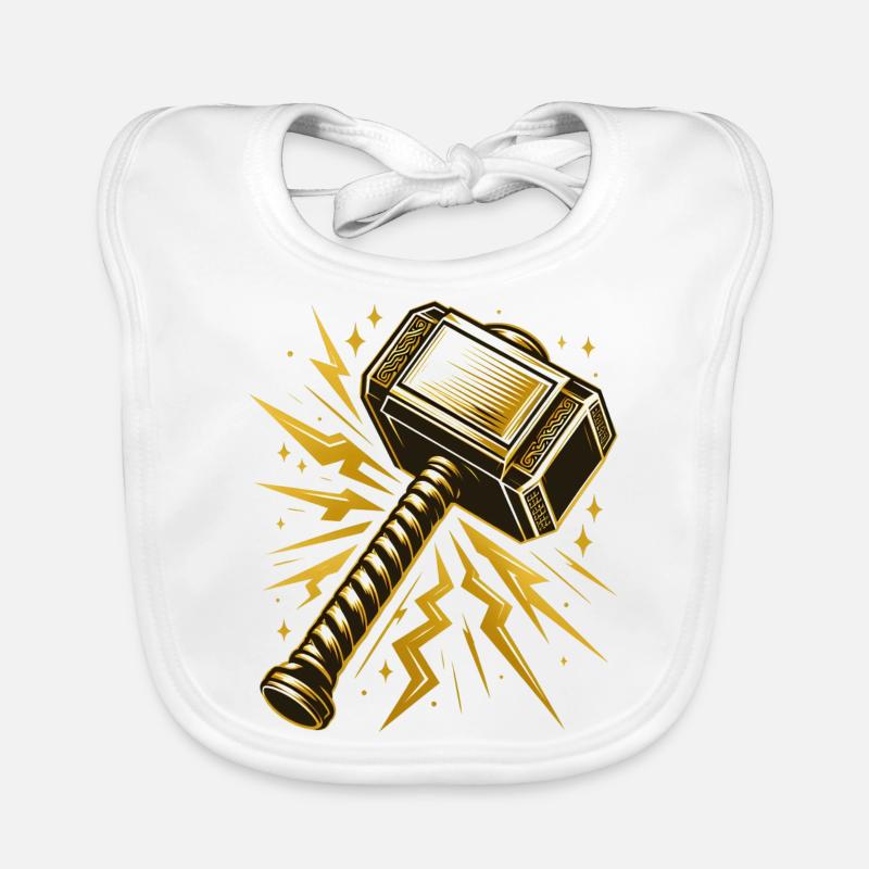 thor's hammer Organic Baby Bibs