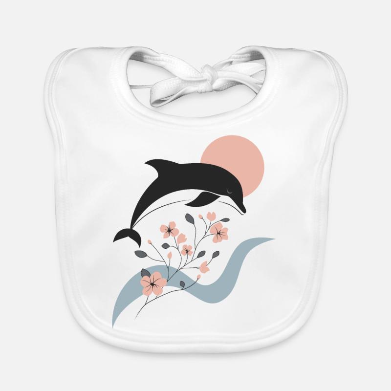 Dauphin élégant Bavoir bio Bébé