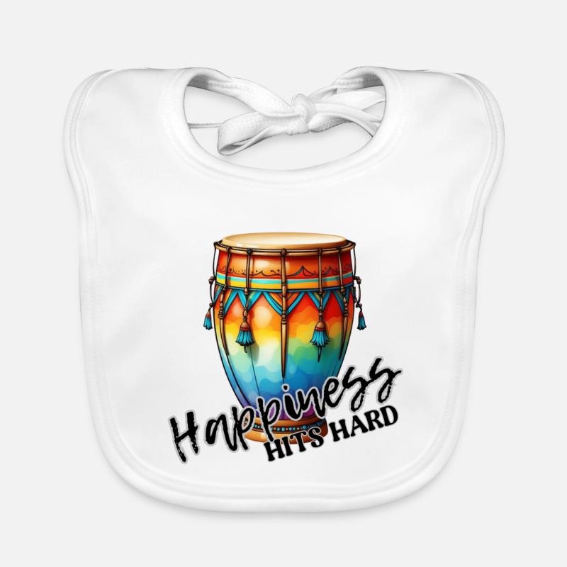 Das Glück schlägt hart zu - Aztec Style Drum Baby Bio-Lätzchen
