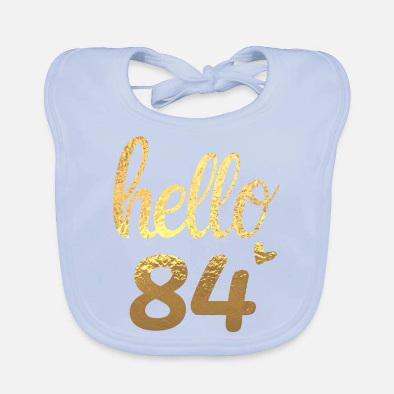 Hello 84 gold Organic Baby Bibs