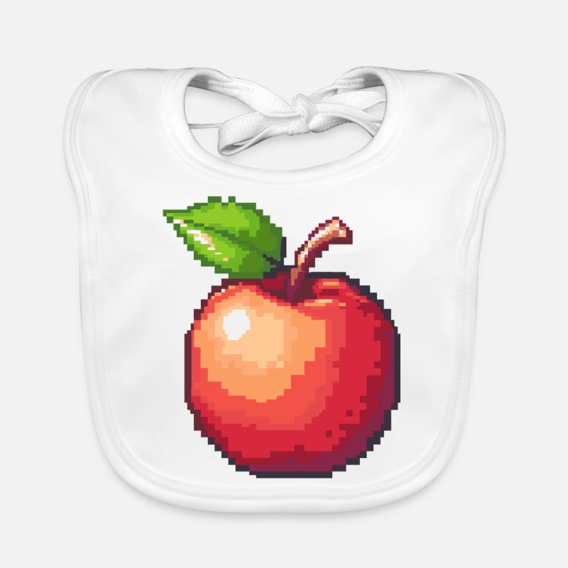 Apfel Pixel Symbol Baby Bio-Lätzchen