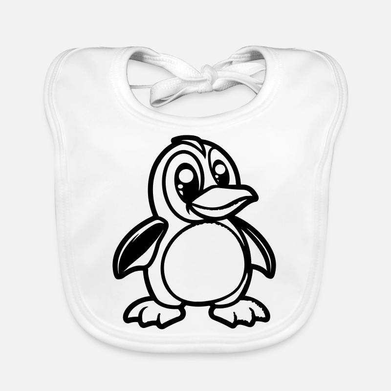 pinguin comic Baby Bio-Lätzchen
