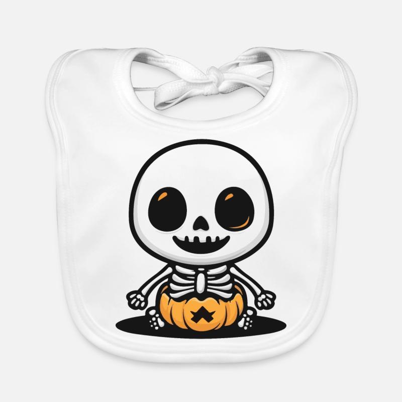 Squelette Halloween Bavoir bio Bébé