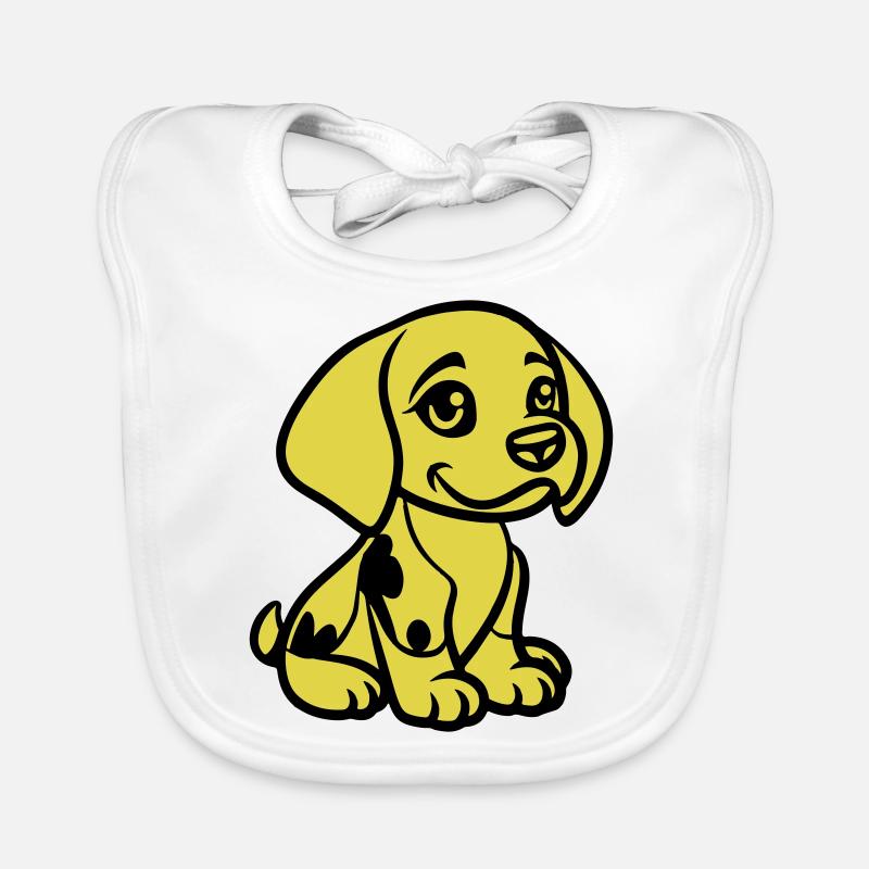 Bande dessinée d’animaux de chien Bavoir bio Bébé