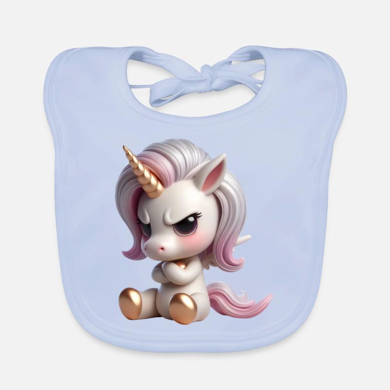 Licorne grim 2 Bavoir bio Bébé