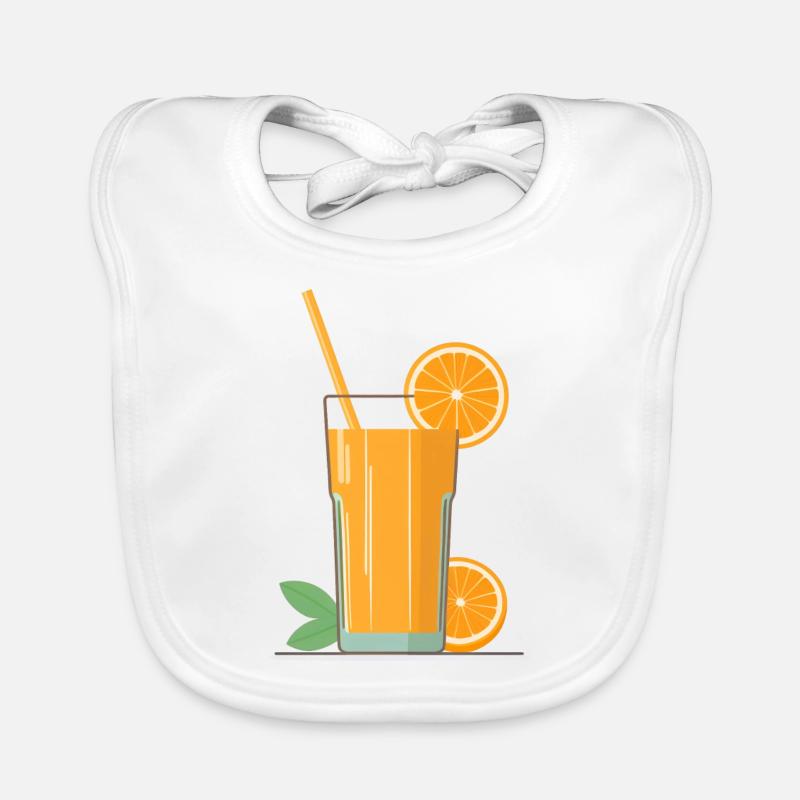Ein Glas Orangensaft Baby Bio-Lätzchen