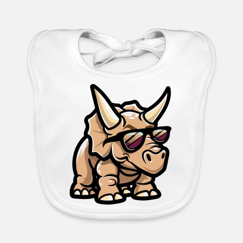 Dinosaurier triceratops Comic Cool Baby Bio-Lätzchen