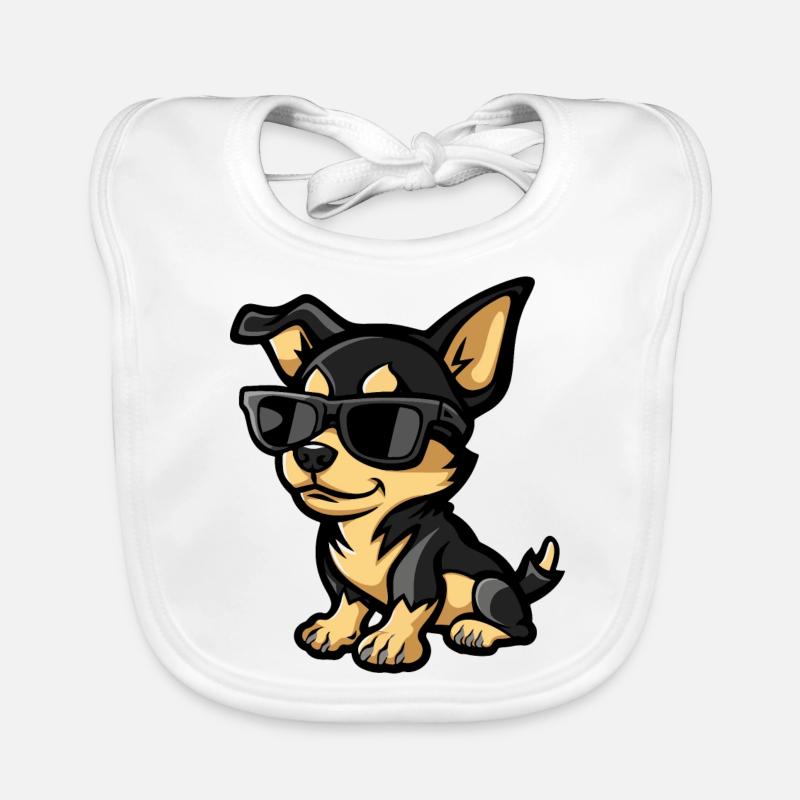 Chihuahua Hunde Comic Cool Baby Bio-Lätzchen