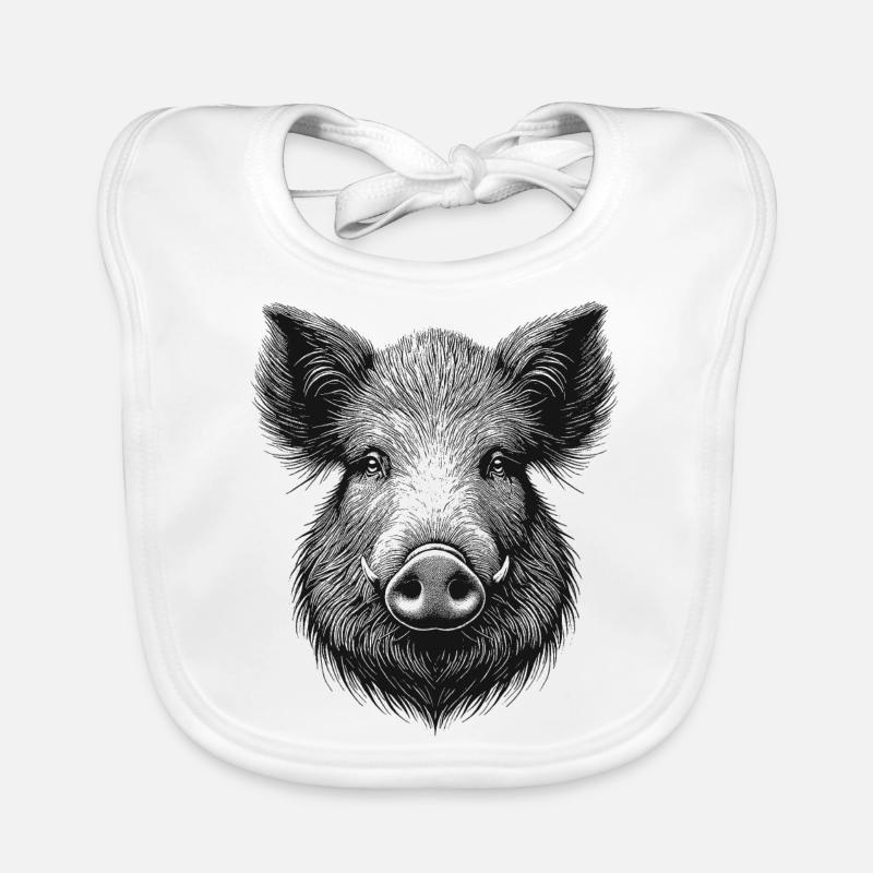 Wild boar Organic Baby Bibs