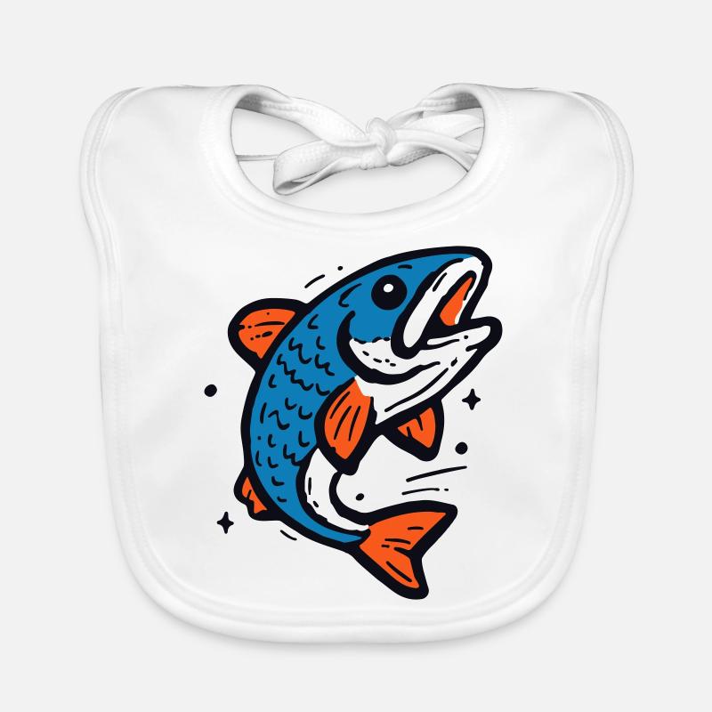 Blue fish Bavoir bio Bébé