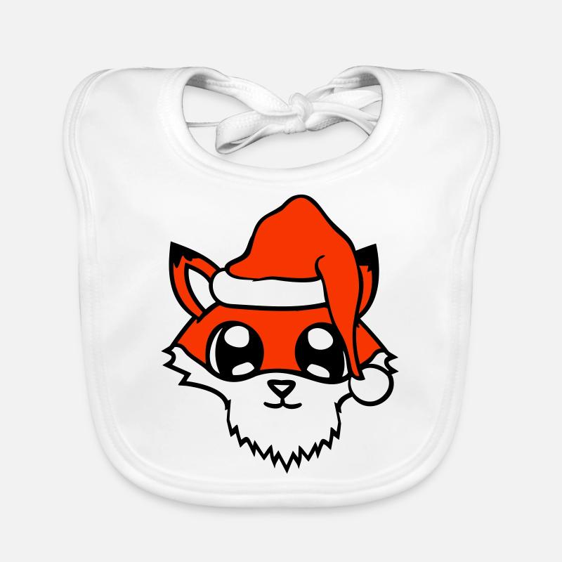 Fuchs Rotfuchs Weihnachtsmann Weihnachten Geschenk Baby Bio-Lätzchen