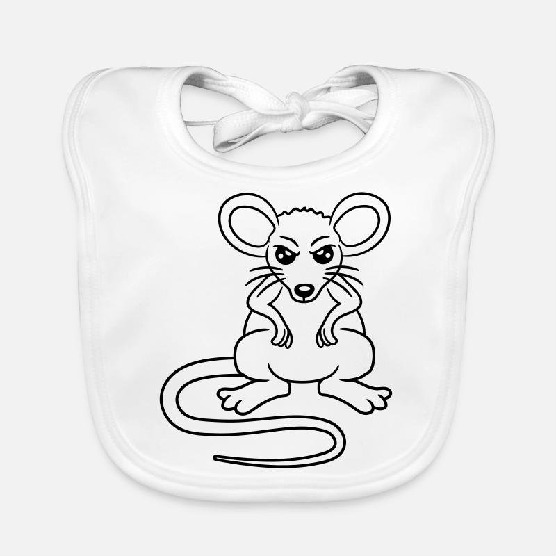 Mouse looks angry angry frustrated angry aggressive Organic Baby Bibs