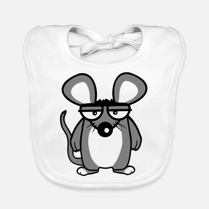 Maus Guckt Böse Wütend Frustriert Sauer Aggressiv Baby Bio-Lätzchen