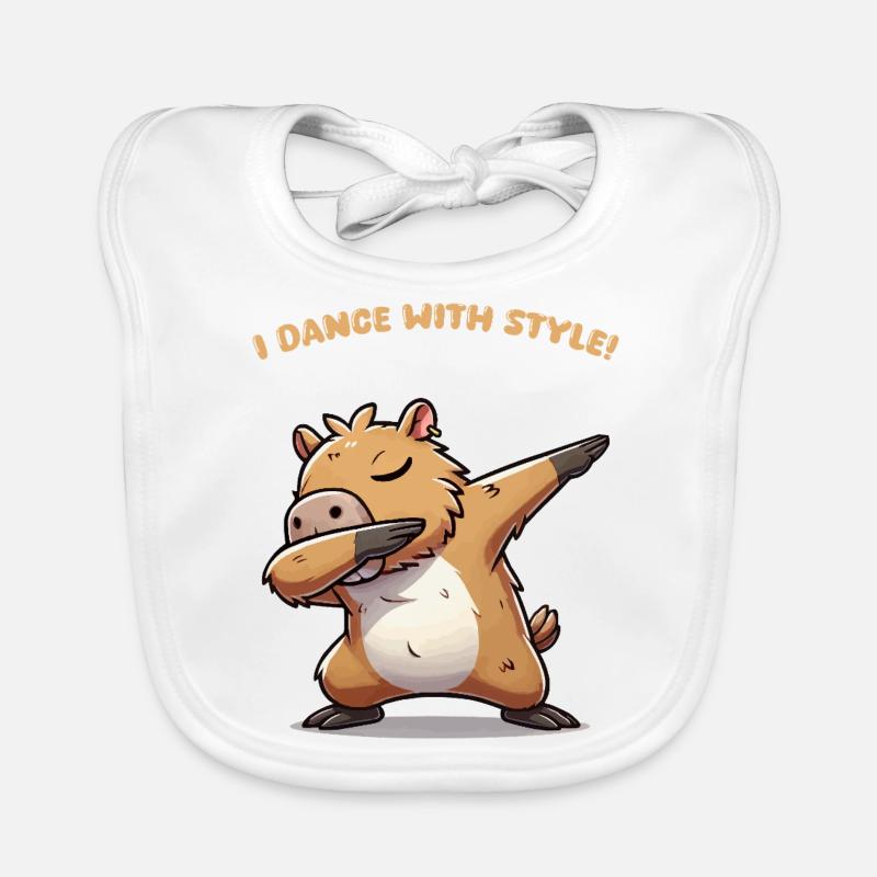 capybara dabbing style Baby Bio-Lätzchen