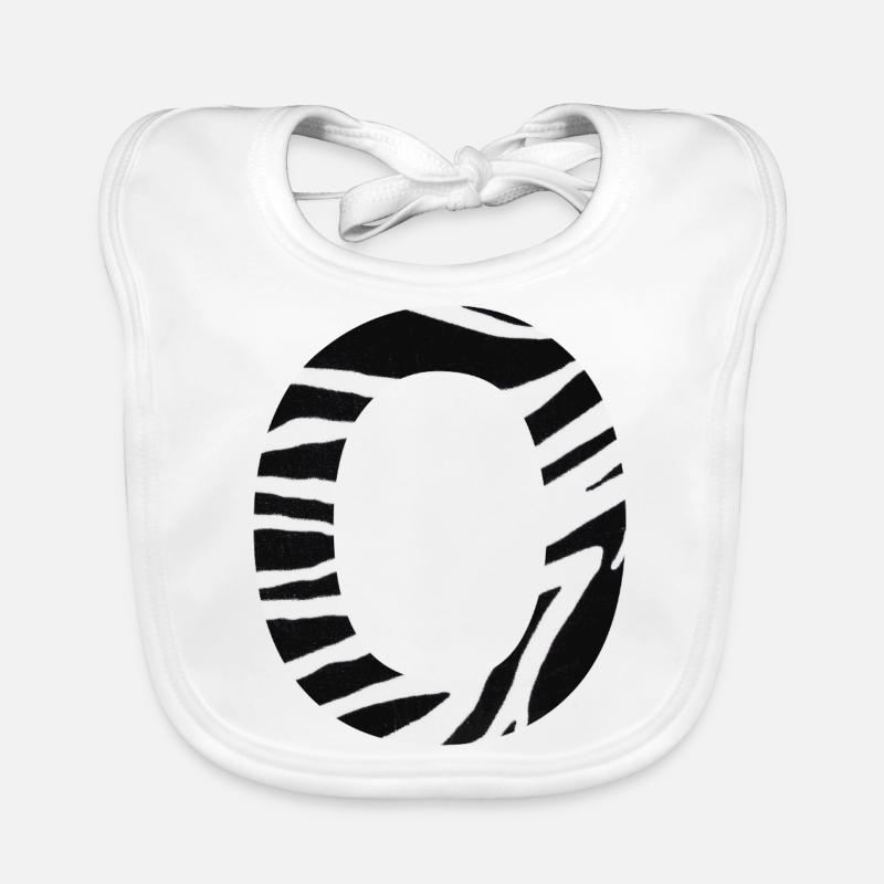 Letter o zebra Organic Baby Bibs