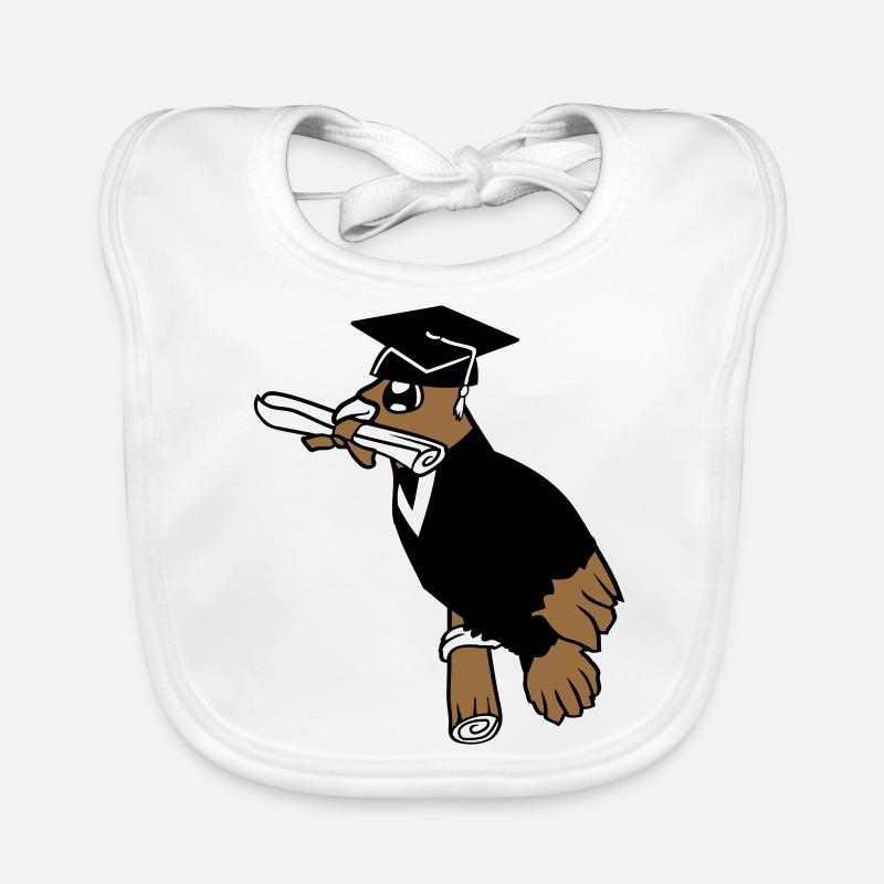 Deaf School Graduation College Certificate Certificate Certificate Organic Baby Bibs