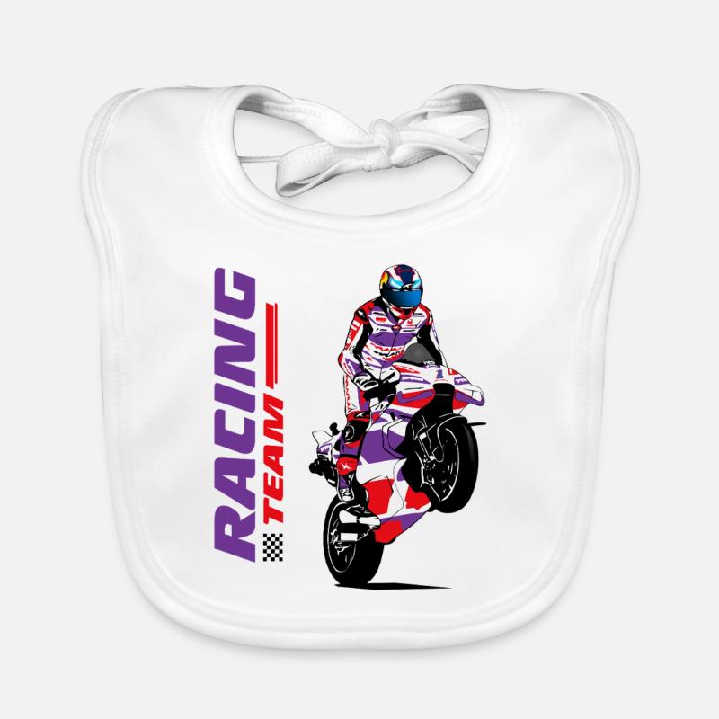 Moto Racing - Superbike Bavoir bio Bébé
