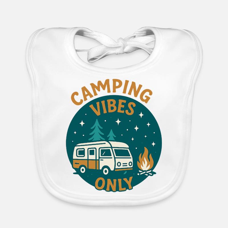 Camping Vibes Only - Freizeit Design Baby Bio-Lätzchen