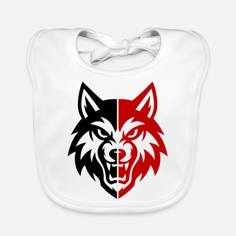 Wolf Kopf Logo Baby Bio-Lätzchen