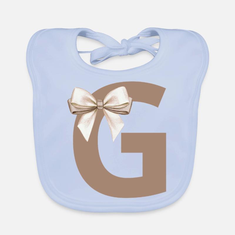 Letter G Knot Organic Baby Bibs