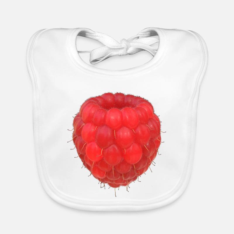 Modèle de grappe de framboises - Bavoir bio Bébé - blanc