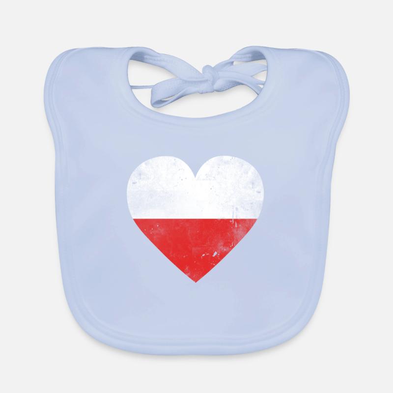 Pologne cadeau drapeau mâts de drapeau polonais Bavoir bio Bébé