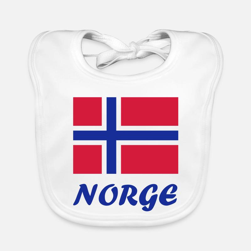 Drapeau norvégien Bavoir bio Bébé