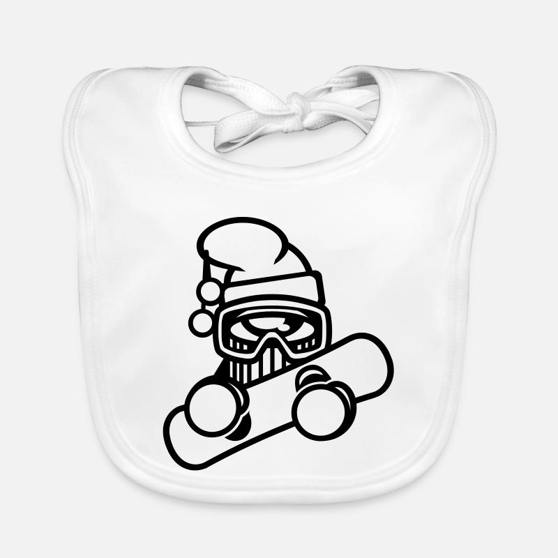 snowboarder schnee winter Baby Bio-Lätzchen