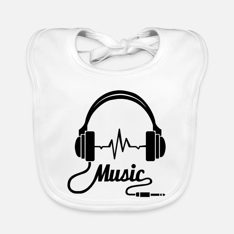 Écouteurs de musique! Bavoir bio Bébé