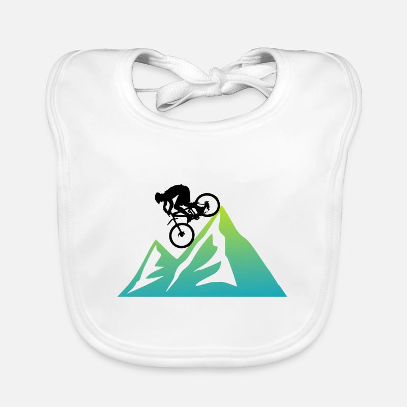 VTT biker vtt - Bavoir bio Bébé - blanc