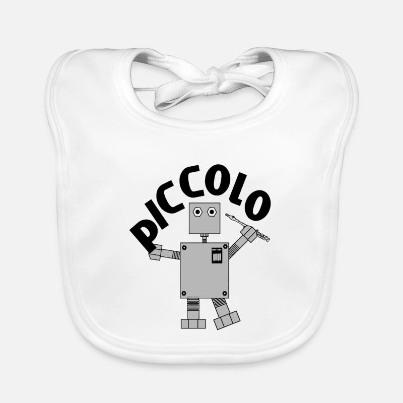 Piccolo Robot Text Bavoir bio Bébé