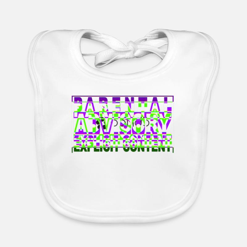 Parental advisory text design Bavoir bio Bébé