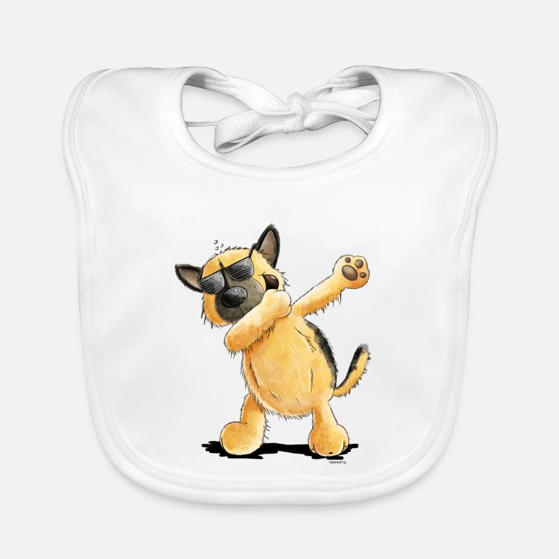 Dab Dance Deutscher Schäferhund Baby Bio-Lätzchen