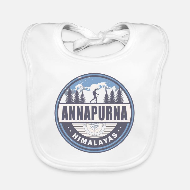 Annapurna Himalaya Nepal Vintage Wanderdesign Baby Bio-Lätzchen