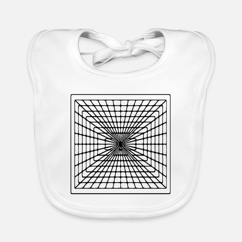 Geometric square lines Organic Baby Bibs