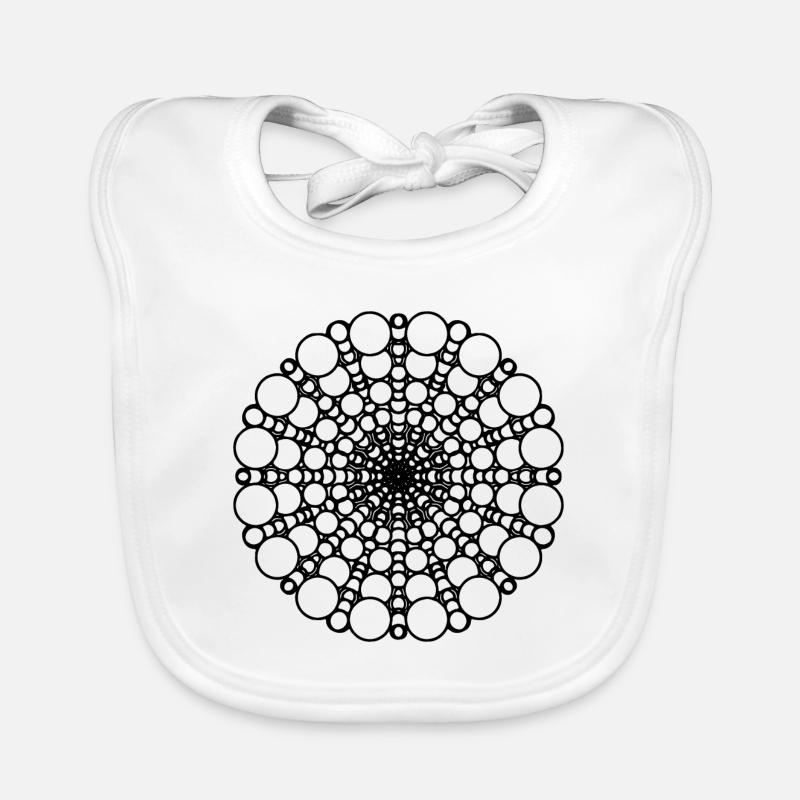 Geometric Mandala Circles Round Pattern Shape Organic Baby Bibs
