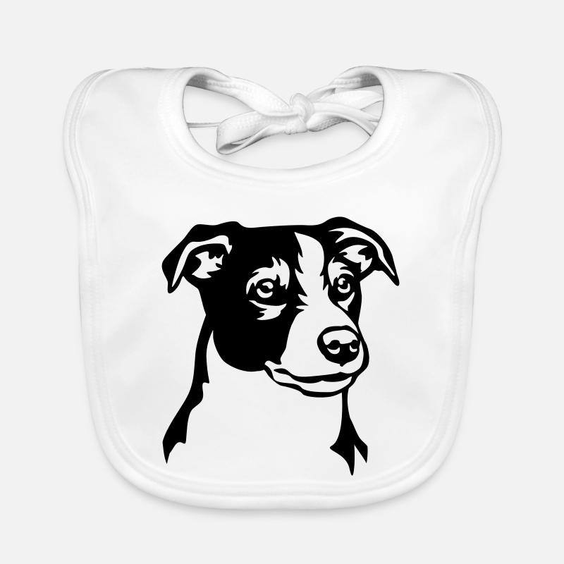 Jack Russell Terrier Kopf Baby Bio-Lätzchen