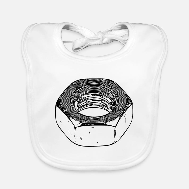Écrou à vis avec surface vintage Bavoir bio Bébé