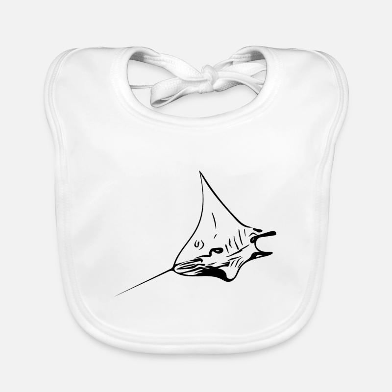 Eleganter Mantarochen im Flug Baby Bio-Lätzchen