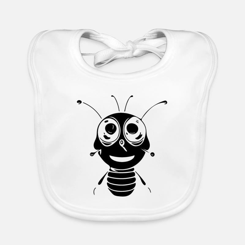Little cute smiling bee Organic Baby Bibs