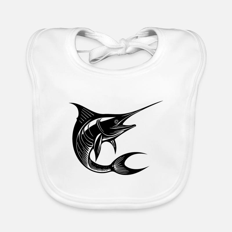 Fast sailfish - elegant fan fish Organic Baby Bibs