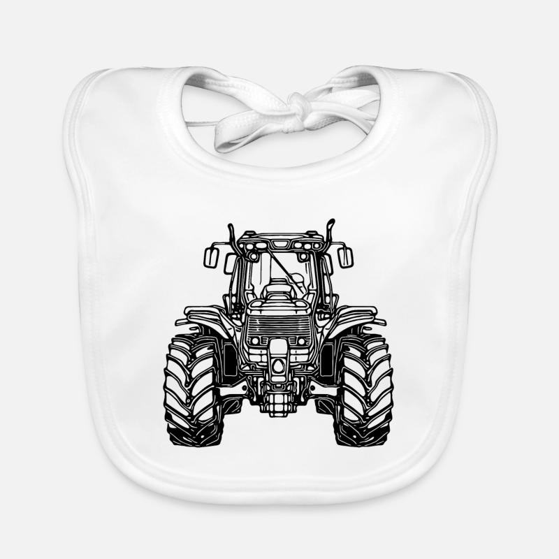Heavy tractor Large field field tractor Organic Baby Bibs