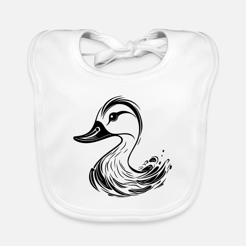 Mignon Style Tatouage Canard Bavoir bio Bébé