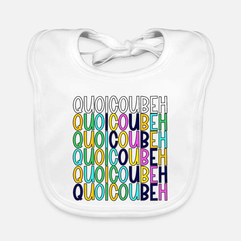 WhatCouBeH Rainbow Grid Organic Baby Bibs
