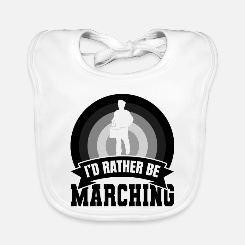 I'd rather play the drum Organic Baby Bibs
