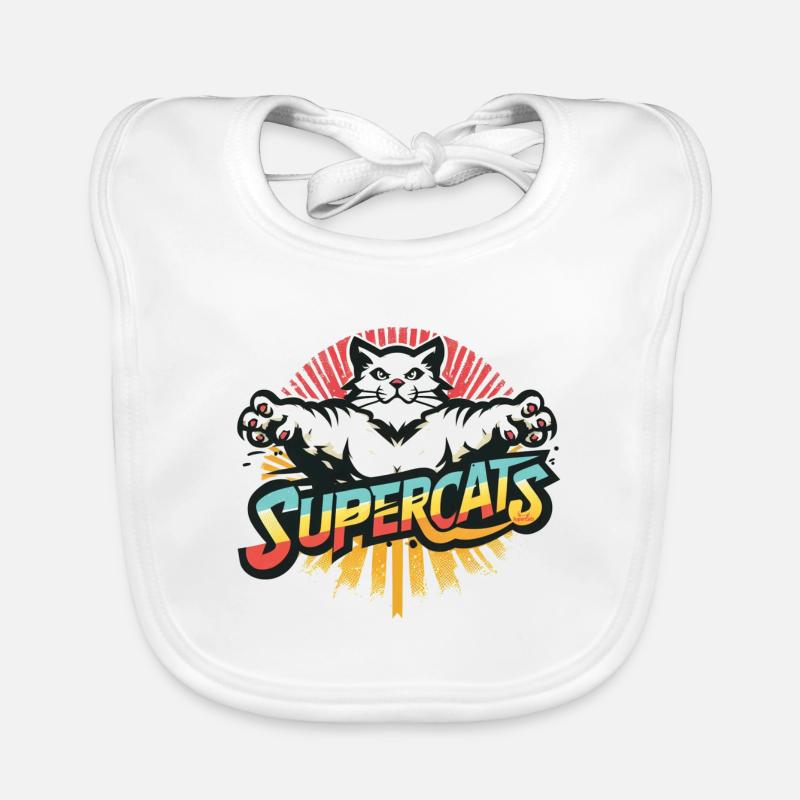 Logo Supercats 4 Bavoir bio Bébé