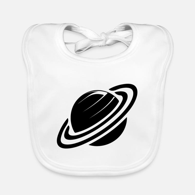 Planet Saturn mit Ringen im Sonnensystem Baby Bio-Lätzchen